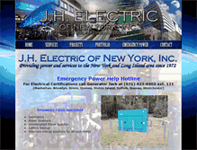 Tablet Screenshot of jhelectric.com